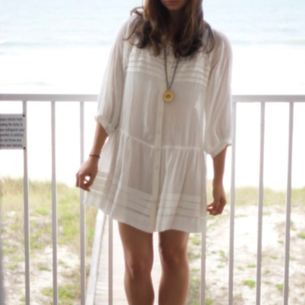 Free People Ivory Lace Dress